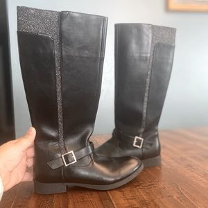 Girls Black Riding Boots